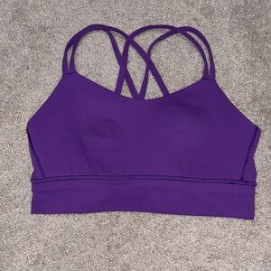 Purple Women's Strappy Sports Bra
